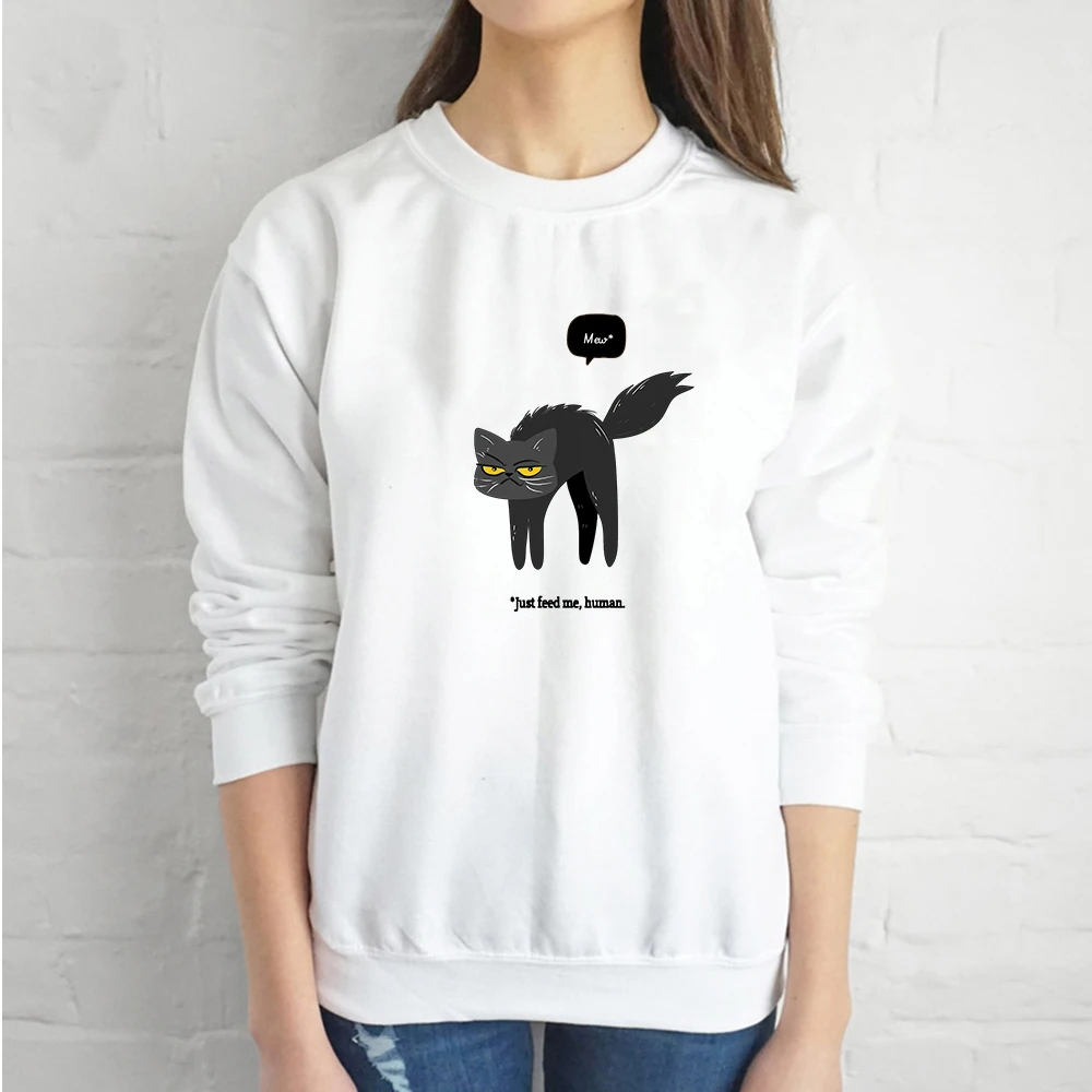 

Exaggeration Cat Women's Fashion Hoodies Gothic Clothing Y2k Long Sleeve Europe And America Soft Girl Style Skateboard Wear