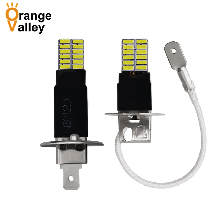 2 шт. оптовая продажа H1 24 SMD 4014 Canbus без ошибок автомобильные светодиоды белые лампы