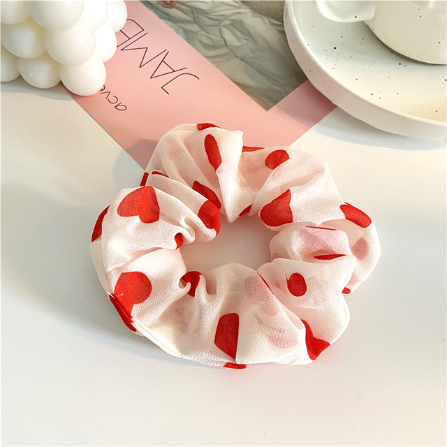 Silk Rainbow Scrunchies For Women Girls Gum Hair Tie 1PCS Hair Rope Rubber Bands Ponytail Hold Hair Accessories
