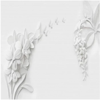 

Custom wallpapers Modern minimalist magnolia wallpapers TV background wall 3d murals wallpaper for living room