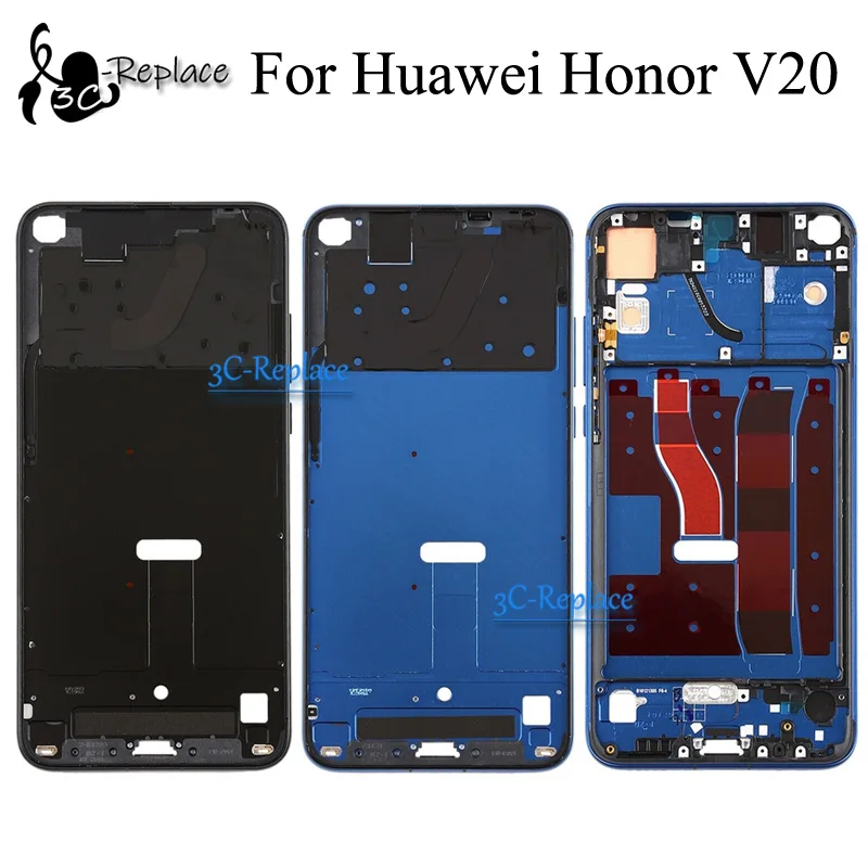 Для huawei Honor V20/для huawei Honor View 20 передняя панель корпуса шасси ЖК-рамка дисплея рамка лицевой панели Передняя рамка