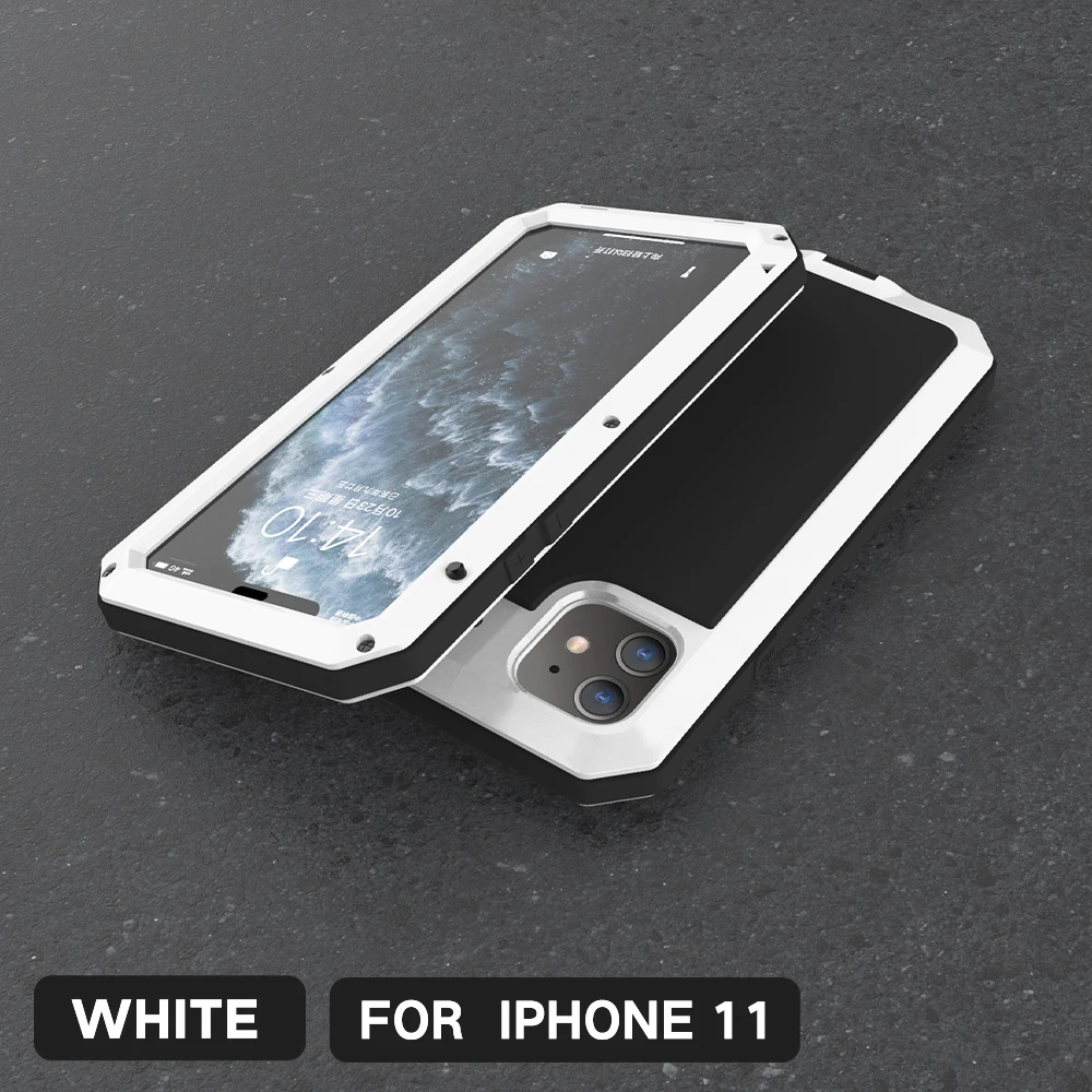 Зеленый Новинка, три противоударных чехла для iPhone11, водонепроницаемый чехол для телефона iPhone11 pro max, металлический силиконовый чехол, сверхпрочная защита - Цвет: Зеленый