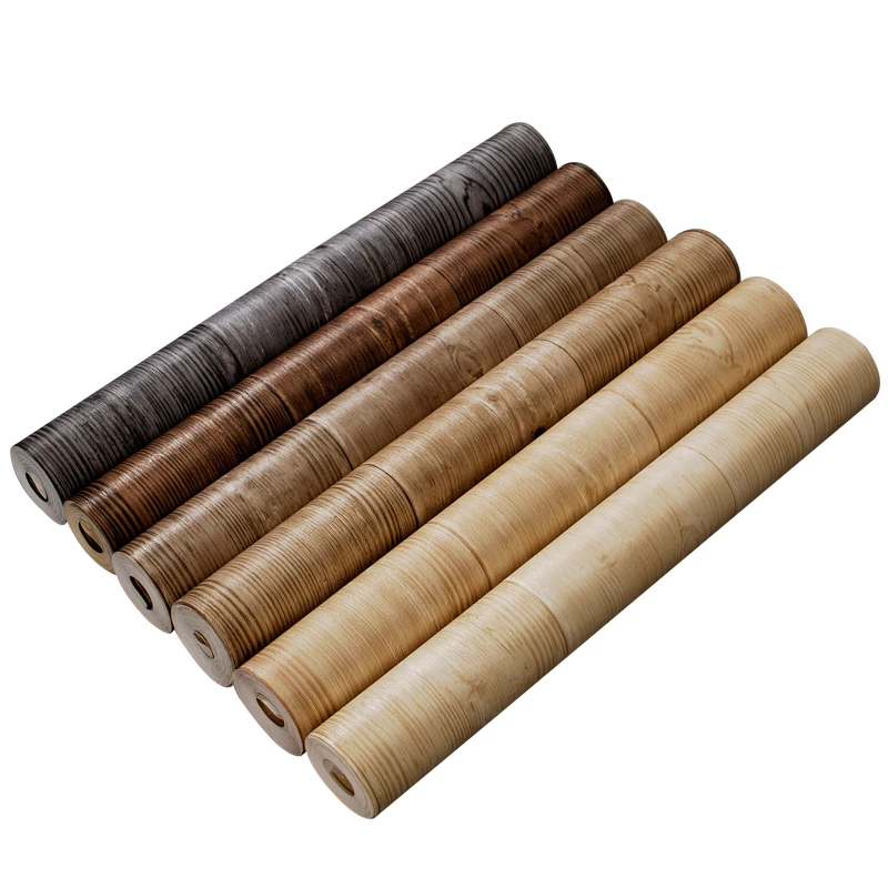 Retro new Chinese imitation floor pattern wood grain wallpaper living room sofaTV background wall modern stereo classical wall