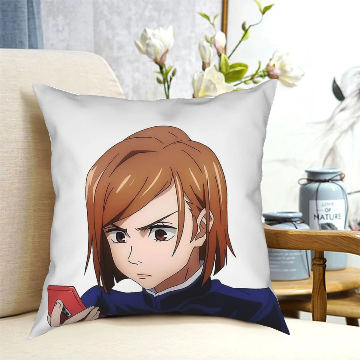 Nobara Kugisaki Throw Pillow Case 