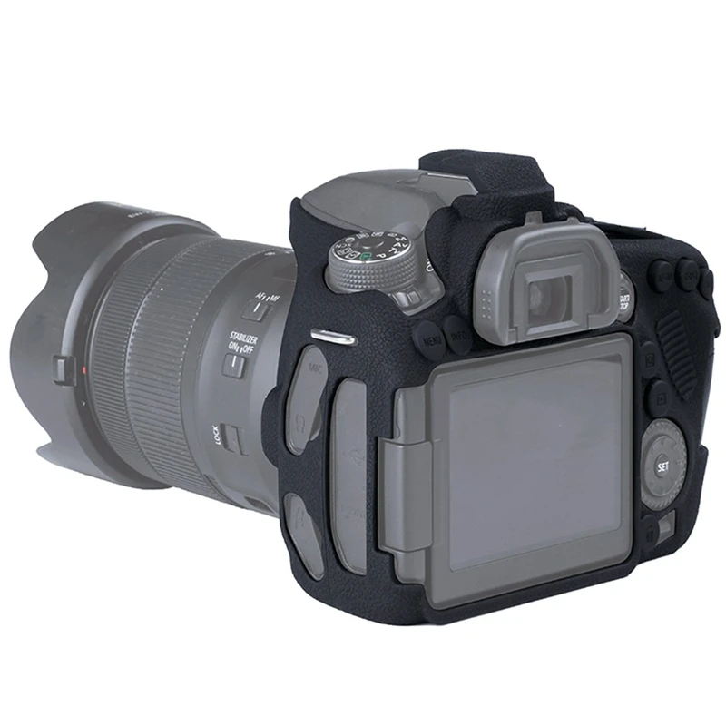 Ams-силиконовый резиновый чехол для камеры для Canon Eos 80D Съемный Анти царапины противоударный полный корпус защитный резиновый чехол