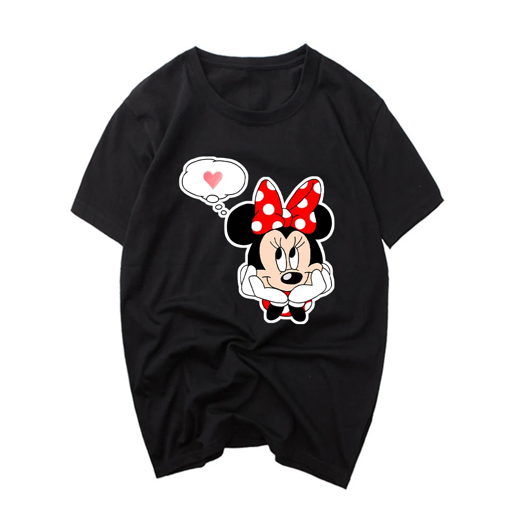 New Minnie Mouse T Shirt Women Kawaii Top Cartoon Graphic Tees Funny Harajuku Disney T-shirt Unisex Fashion Tshirt Female cheap graphic tees Tees