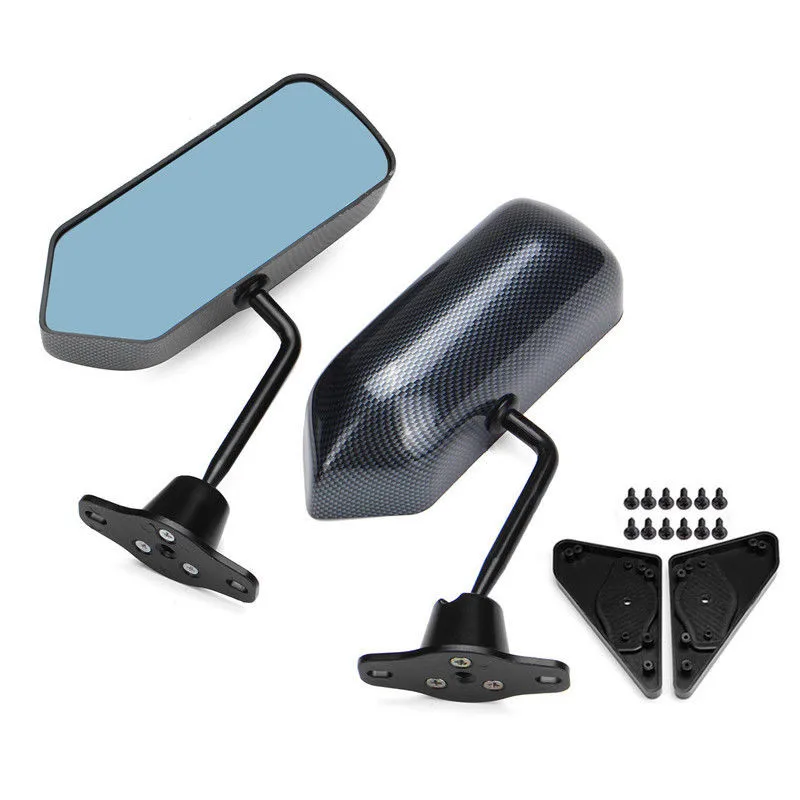 

For 96-00 Civic 2/3DR F1 Style Manual Adjustable Carbon fiber look Painted Side View Mirror