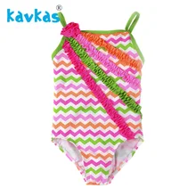 Kavkas/детский купальник для девочек, Цельный купальник с рисунком радуги, От 2 до 14 лет для девочек, детский купальный костюм