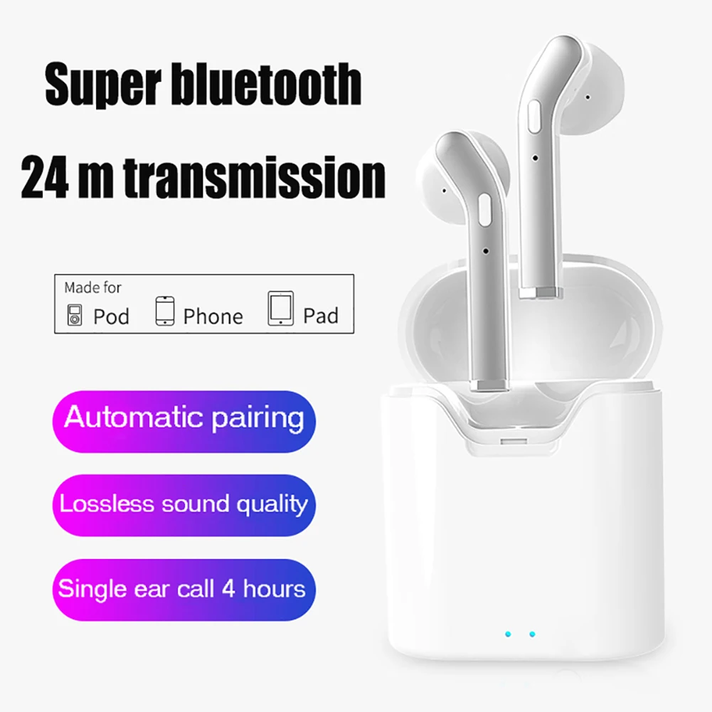 Bluetooth наушники TWS спортивные фитнес беспроводные гарнитуры стерео беспроводные Bluetooth наушники с зарядной коробкой для всех телефонов