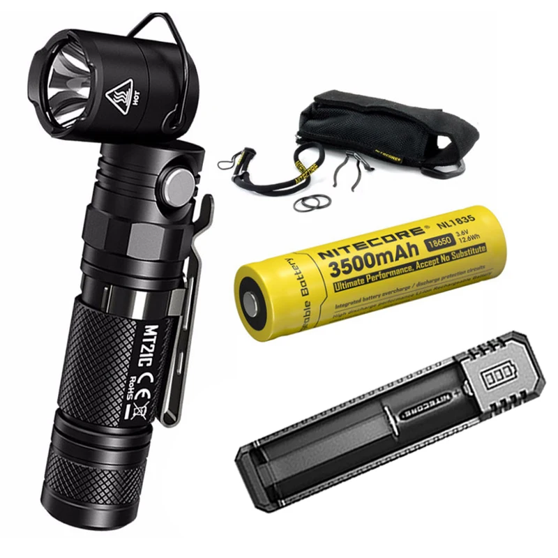 Многофункциональный фонарик NITECORE MT21C CREE XP L HD V6 max 1000 люмен регулируемый фонарь 90