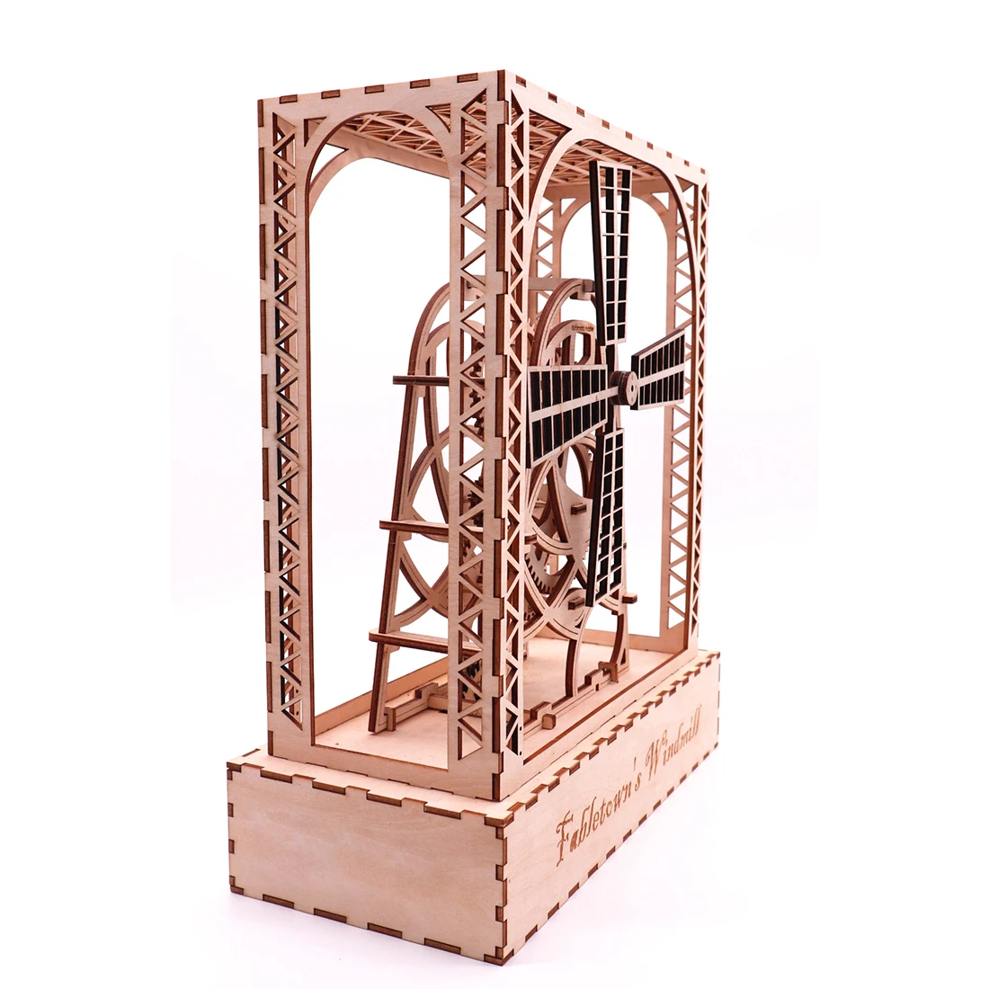 3D сказочная ветряная мельница деревянные механические Пазлы DIY Сборная модель(ветряная мельница+ база+ акриловая крышка+ Структура двигателя+ части