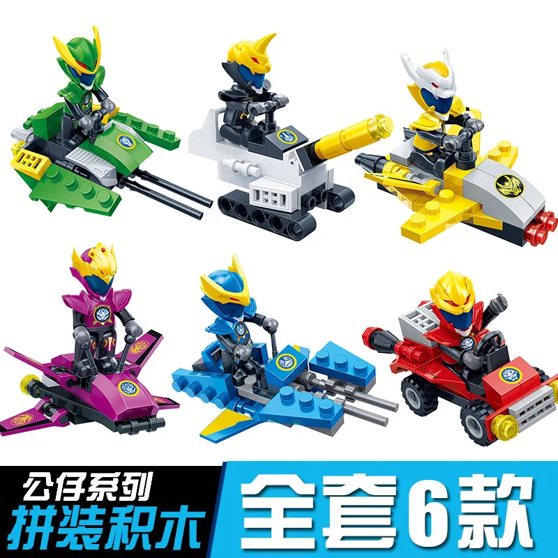 

Mythical Creatures Jingang 4 BanBao Quest 3 Assembled Building Blocks Toy Suit 6 Fit Children Boy Deformation Robot