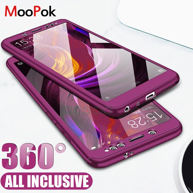 

Moopok 360 Full Cover Phone Case For Xiaomi Redmi Note 7 6 5 Pro 5A Protection Cases For Redmi 7 7A 6A Redmi 5 Plus 6 Pro Case