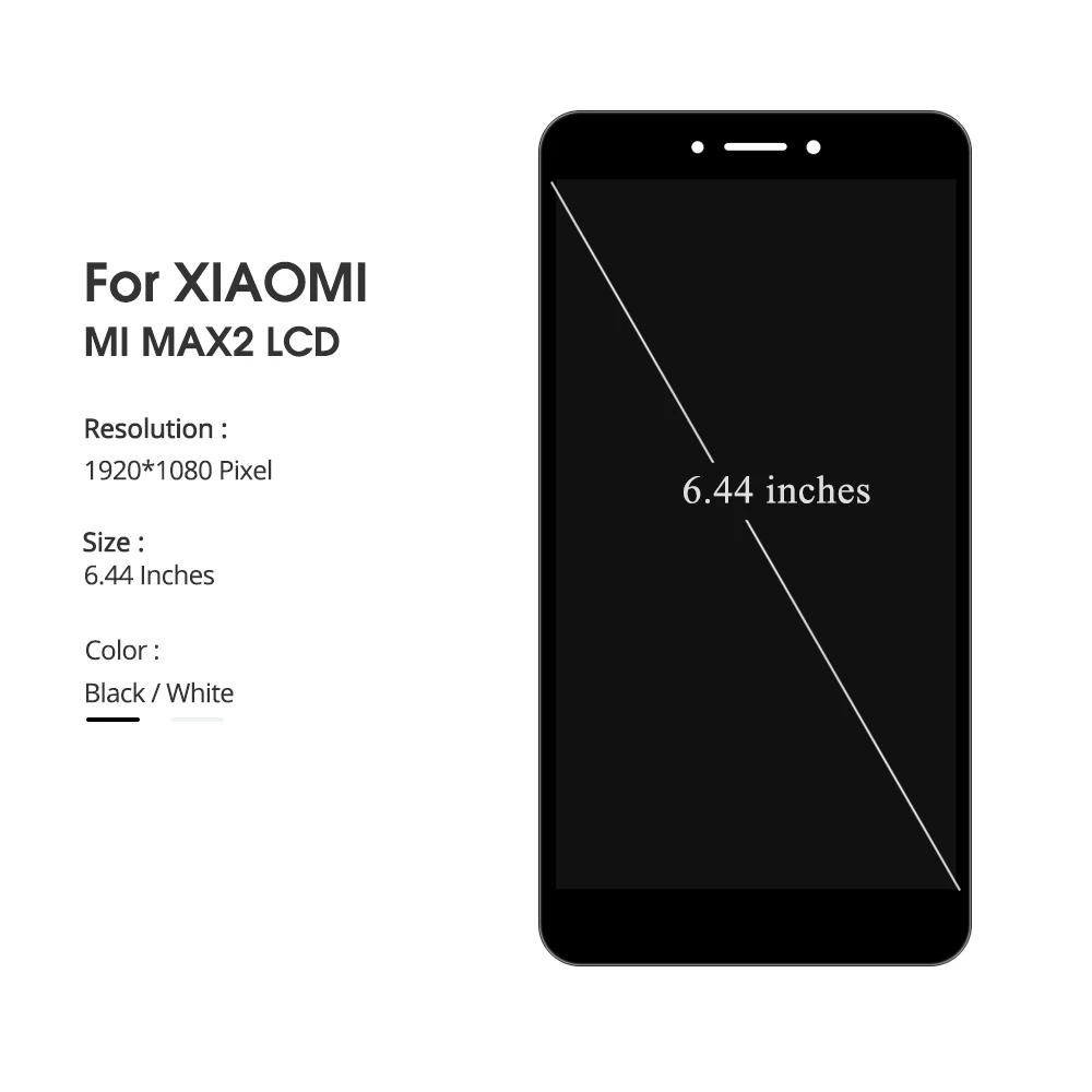 6,44 дюймовый ЖК-дисплей для Xiaomi Mi Max 2 lcd сенсорный экран дигитайзер в сборе с рамкой Mimax без битых пикселей