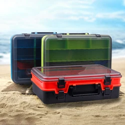 New Large-Capacity Double-Layer Fishing Tackle Box Multifunctional Carp Fishing Accessory Storage Box Portable Fishing Bait Box