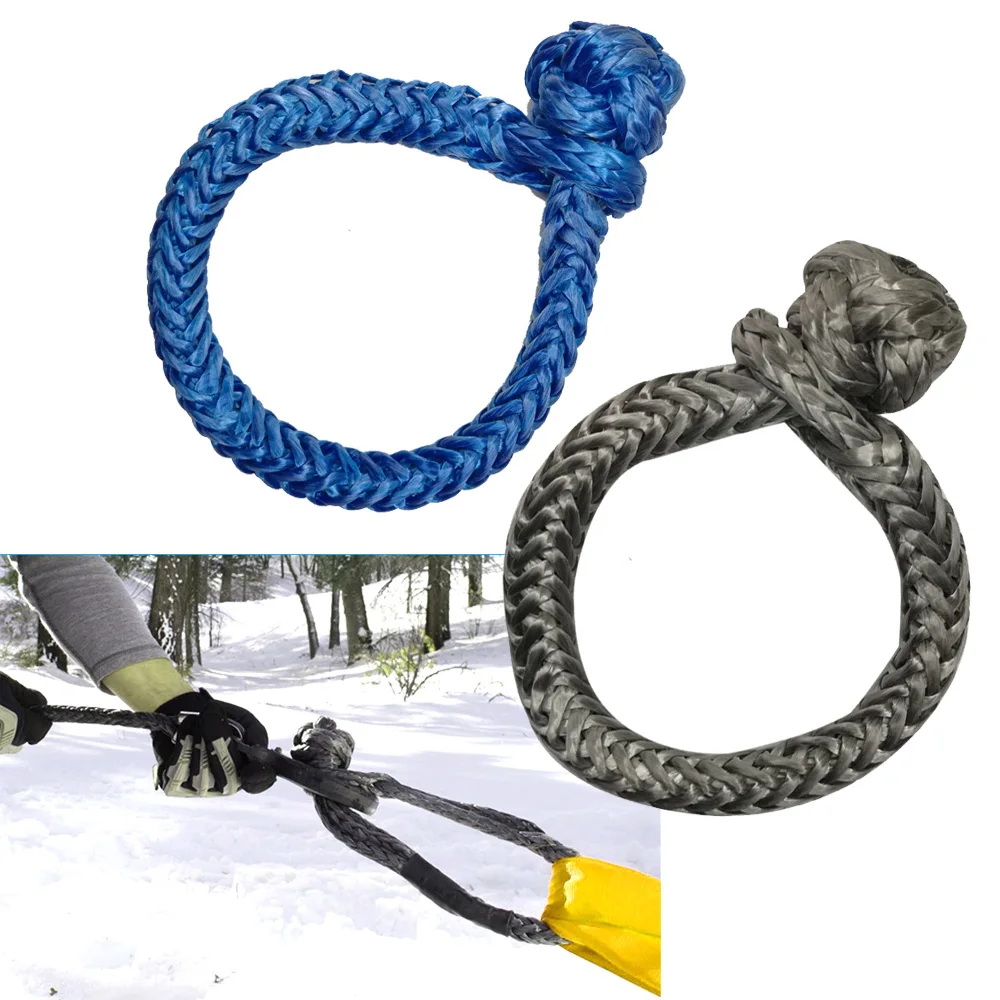

5500KG Ultralight Soft Shackle Knots Strong Boat Trailer Car UHMWPE SoftShackle Tow Strap