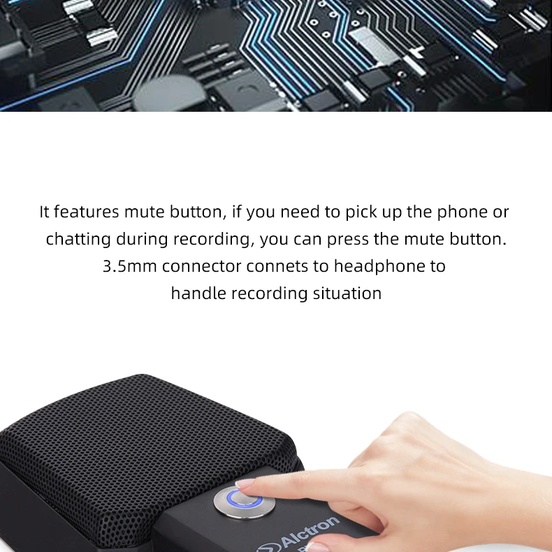 Alctron BU35 цифровой USB микрофон, используемый для Конференции, записи и т. д