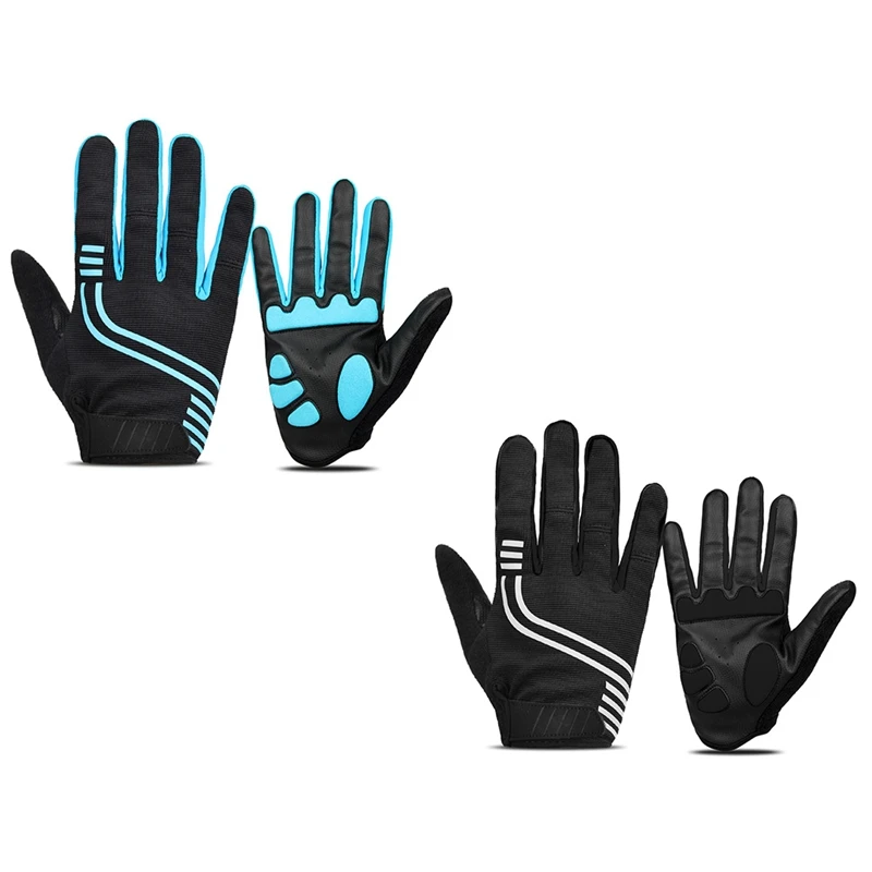 Велосипедные перчатки с сенсорным экраном, противоскользящие Светоотражающие перчатки для езды на горном велосипеде и мотоцикле 02 QW48