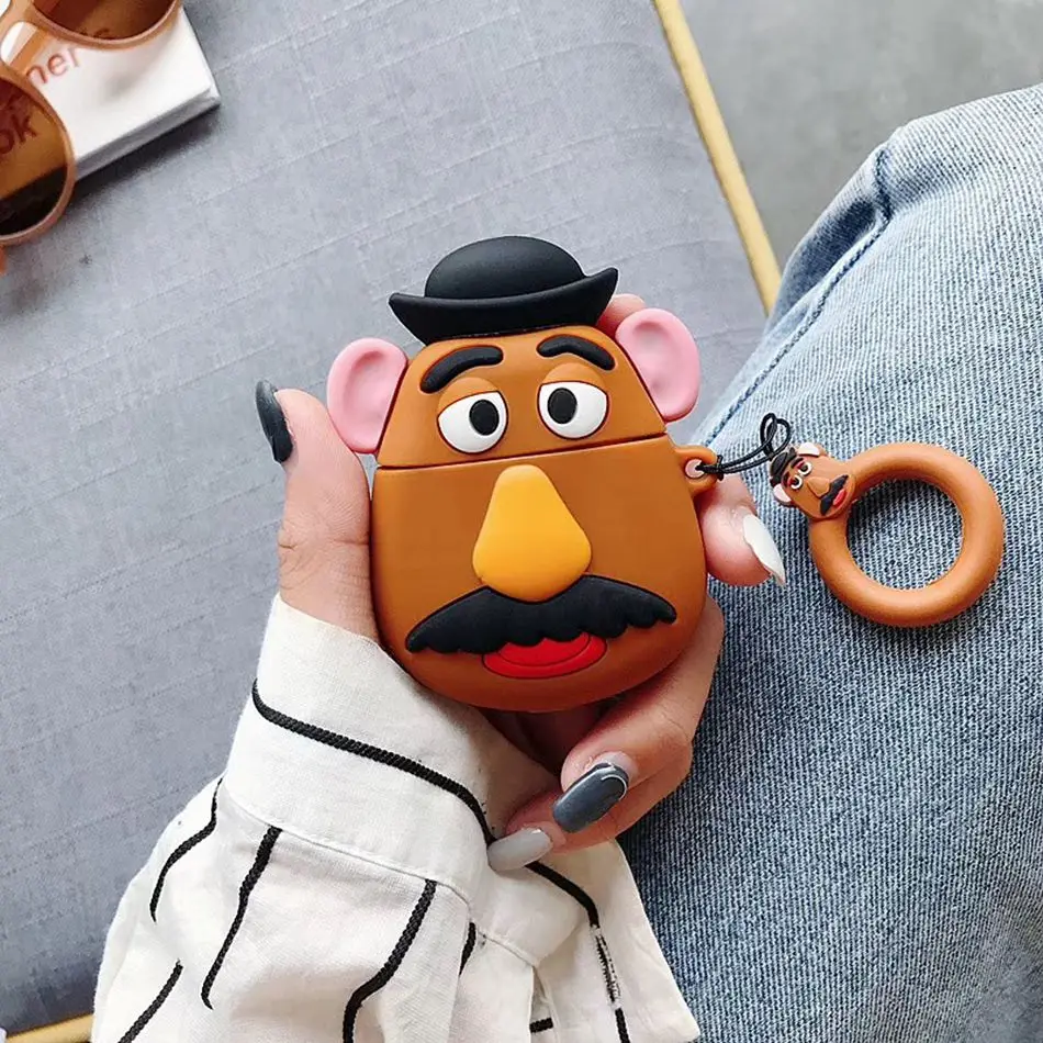 205 A 3D милый чехол для наушников для Airpods 2 Чехол с изображением кота для Камеры Apple Air pods чехол силиконовый чехол для наушников с медведем для Earpods - Цвет: 205 A