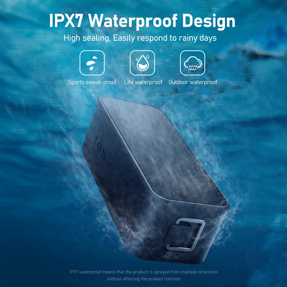 Беспроводной Bluetooth динамик IPX7 водонепроницаемый портативный динамик s 24 часа/500 песен Колонка сабвуфер Саундбар TF тип-c AUX плеер