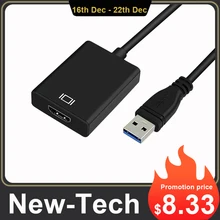 USB 3,0 к HDMI типа «Мама»; Аудио Видео адаптер конвертер кабель для Windows 7/8/10 шт
