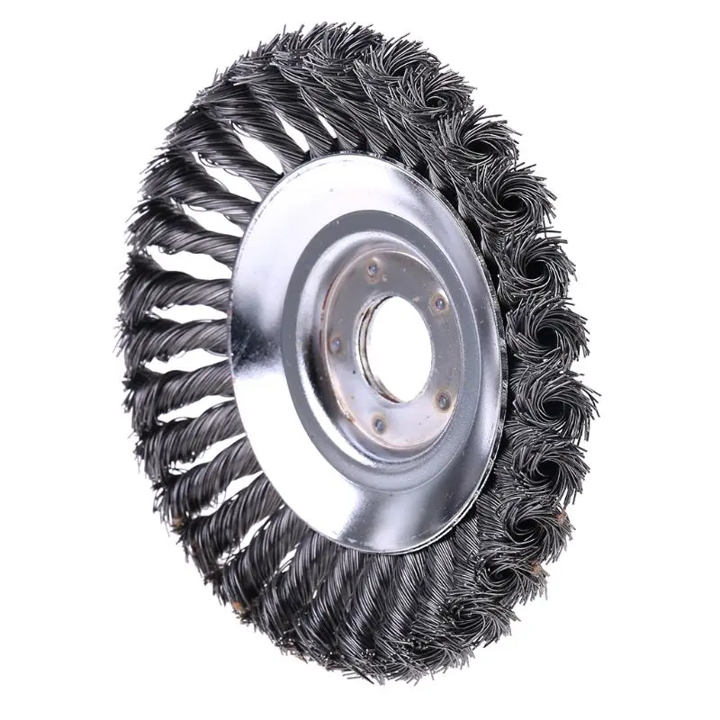 25MM Aperture 8 Inch Steel Wire Weeding Brush Twisted Wire Bowl Type Rotating Wire Wheel Weed Trimmer Brush