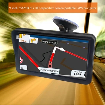 

9 Inch 256MB 8G With Sun Visor Multilingual Caravan Multifunctional Maps Touch Screen GPS Navigator HD FM Truck Car Guidance