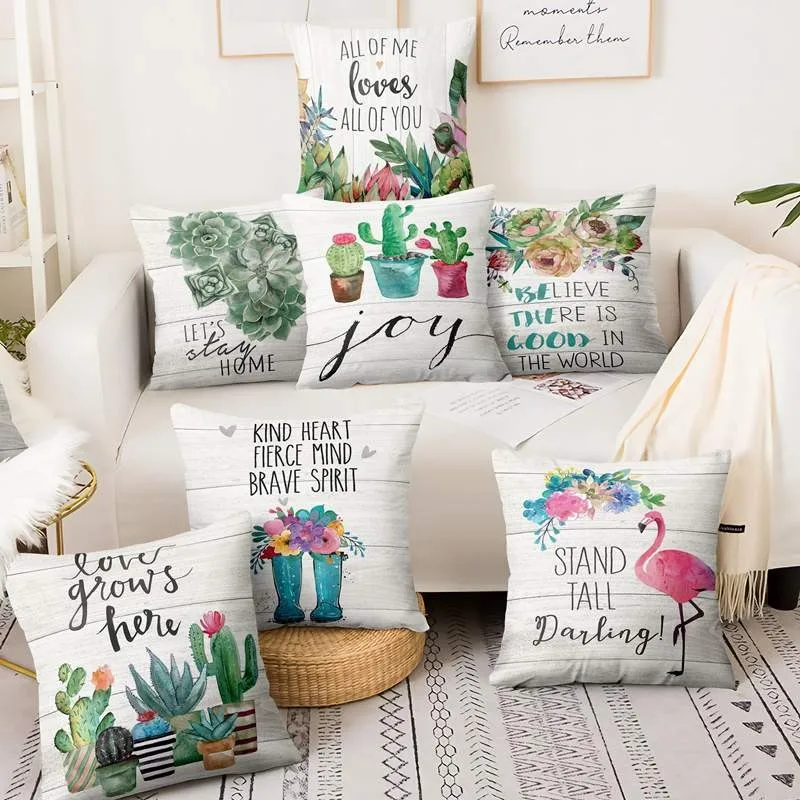 Освежающая ручная роспись суккулентные растения фотография украшение Декор для