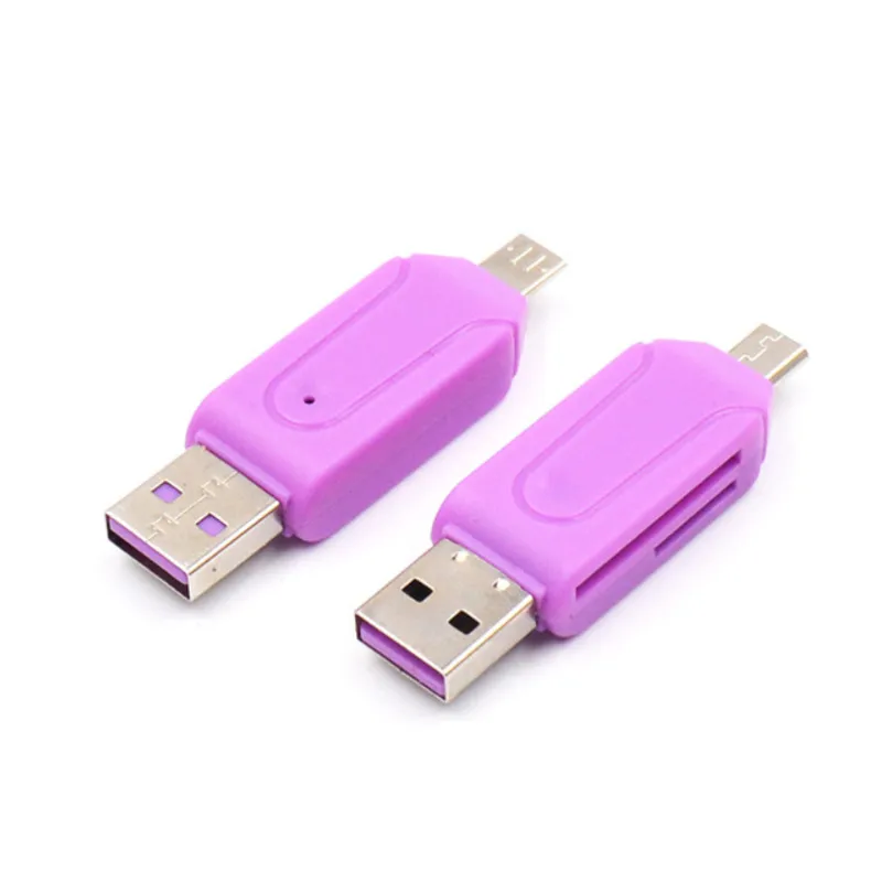 Многофункциональный 2 в 1 USB OTG кард-ридер Универсальный Micro USB OTG TF/SD кард-ридер телефонные удлинители Micro USB OTG адаптер