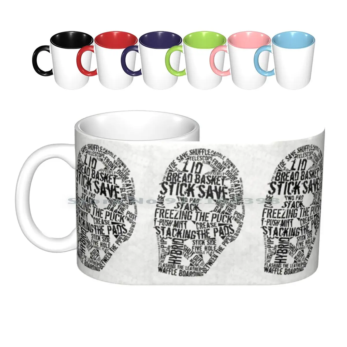 Vintage Hockey Goalie Mask Ceramic Mugs Coffee Cups Milk Tea Mug Ice