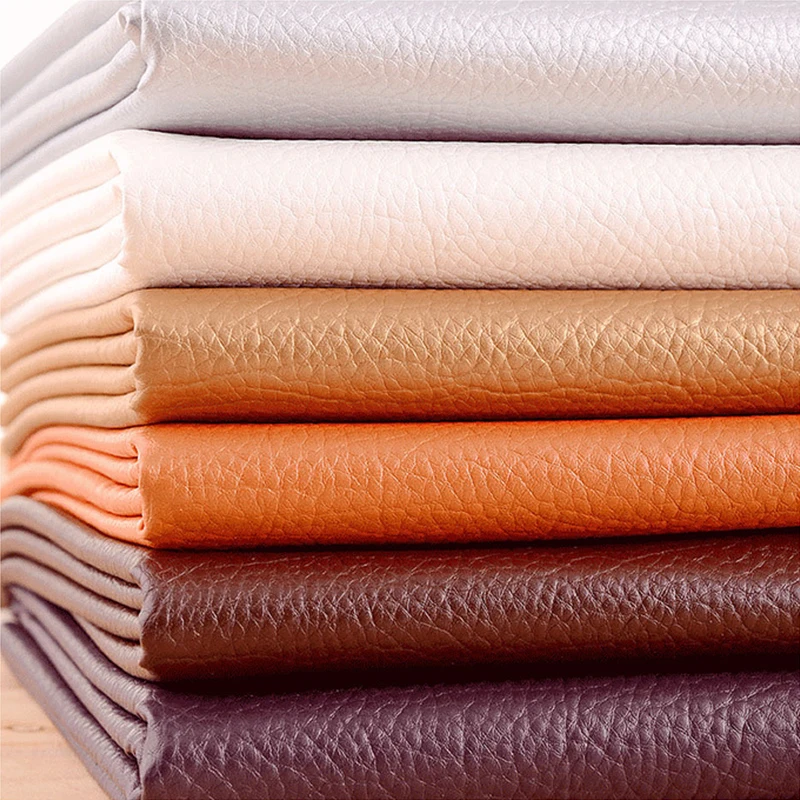 

Sofa PU Faux Leather Fabric Litchi Grain Leather Home Decorative Synthetic Leather DIY Handmade Sofa Car Seat Leather Materials