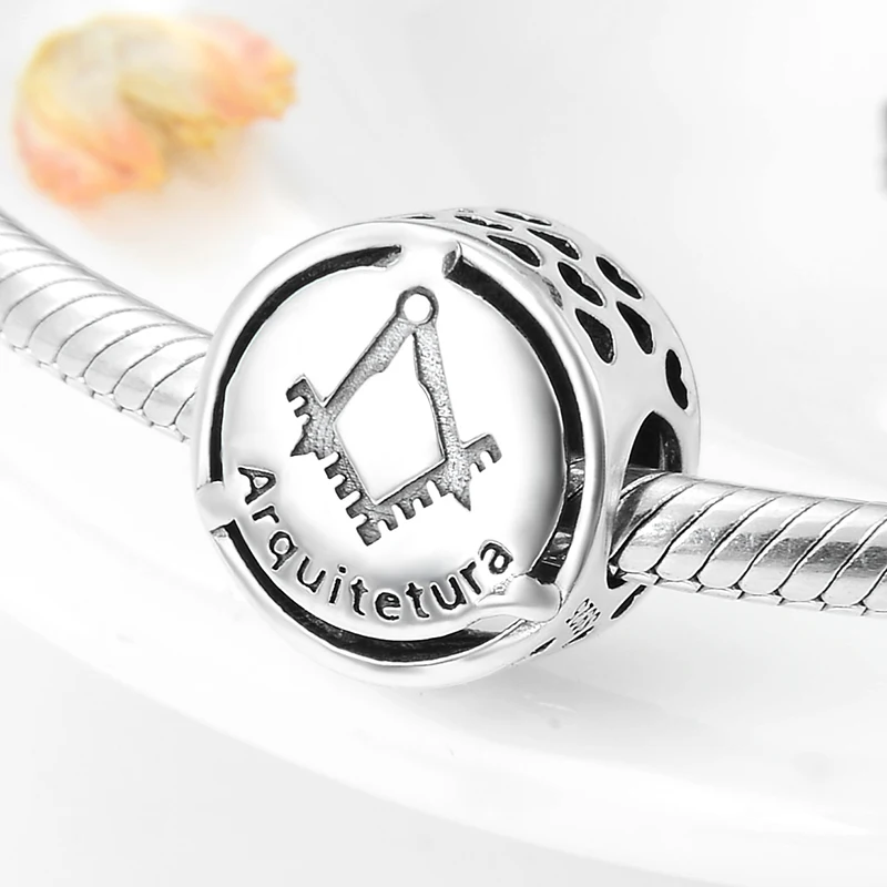 New 925 Sterling Silver Symbol Doze Portuguese language career Beads Fit Original Pandora Charm Bracelet necklace Jewelry