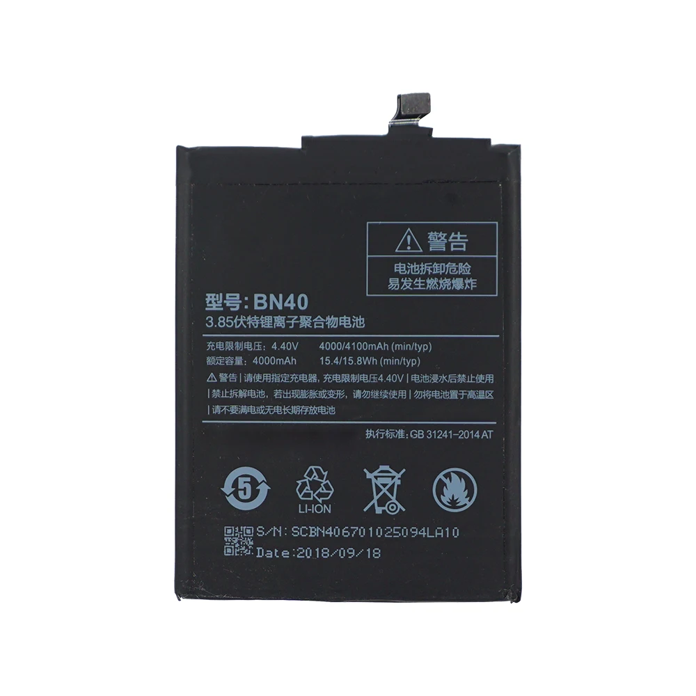 Original Battery BN40 For Xiaomi Redmi 4 4Pro 3 3S 3X 4X 5 5 Plus Replacement Li-ion Bateria Free tools