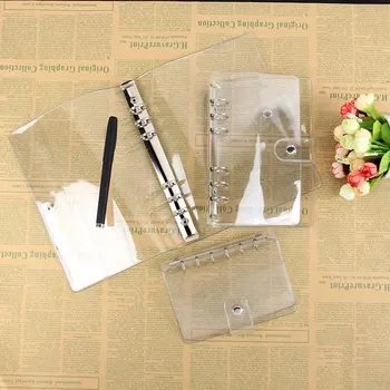 

Coloffice A5 A6 A7 6 Holes Blank Transparent Notebook Loose Leaf Shell PVC Notes Stationery Handbook Office School Supplies 1PC