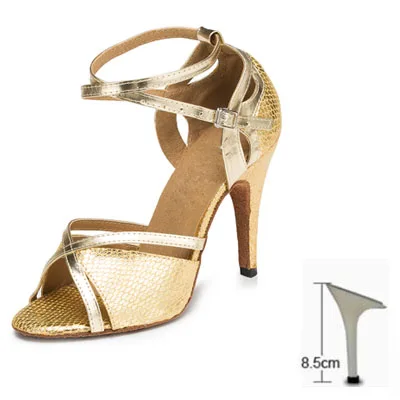yellow heel 8.5cm Модная женская обувь для латинских танцев; Обувь для бальных танцев; женская обувь для танцев на каблуках; цвет красный, желтый, синий; zapatos de mujer - Цвет: yellow heel 8.5cm