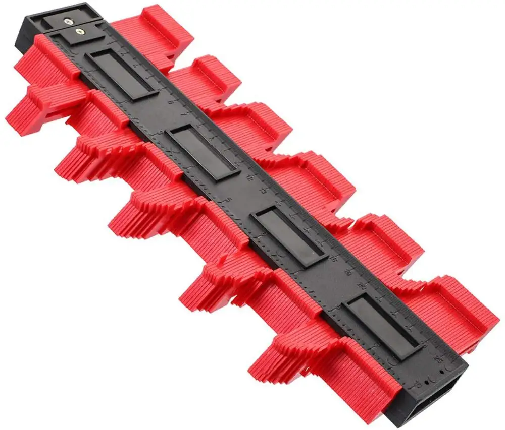 10Inch Red 14/25/50 см датчик контура Пластик профиль копия контур датчики Стандартный Дерево Лазерная маркировочная инструмент в клеточку измерены в ненатянутом ламинат Плитки общий инструмент - Цвет: 10Inch Red