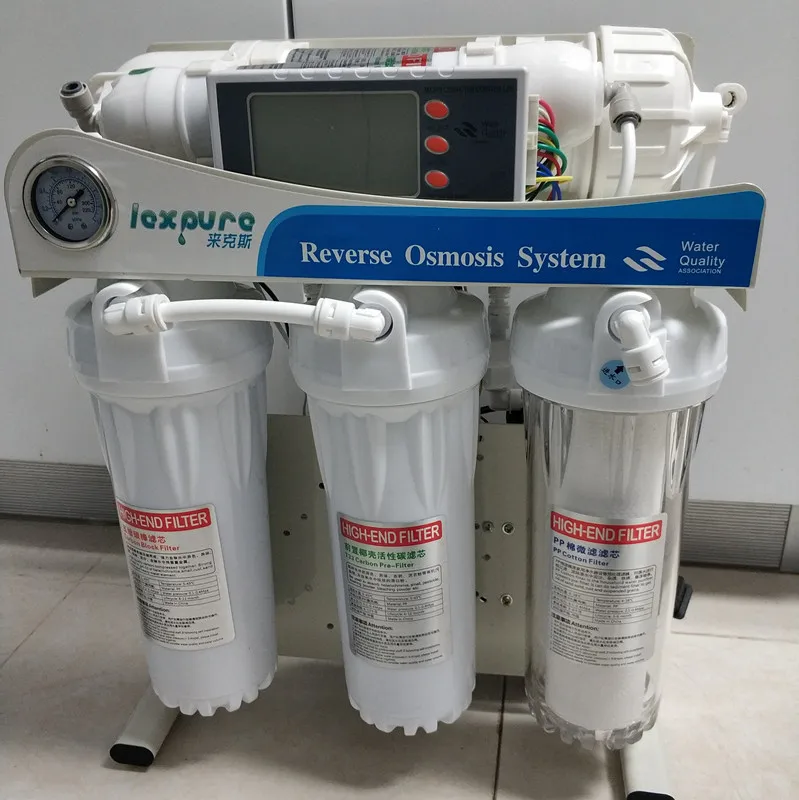 600 gpd уровень 5 фильтрация ro система обратного осмоса система фильтров аквариумная система фильтров LEXPURE умный автоматический очиститель воды