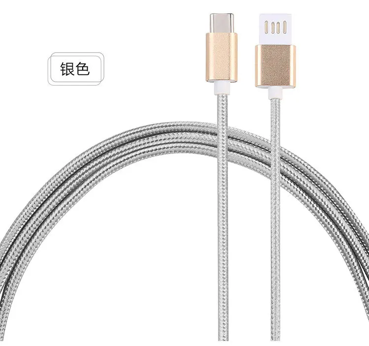 USB Type-c Cable 1M Nylon Weave 3A Fast Charge Usb Cable For Xiaomi Mi9 Huawei Samsung Red Rice Note 7 phone Charging Equipment - Цвет: 1M