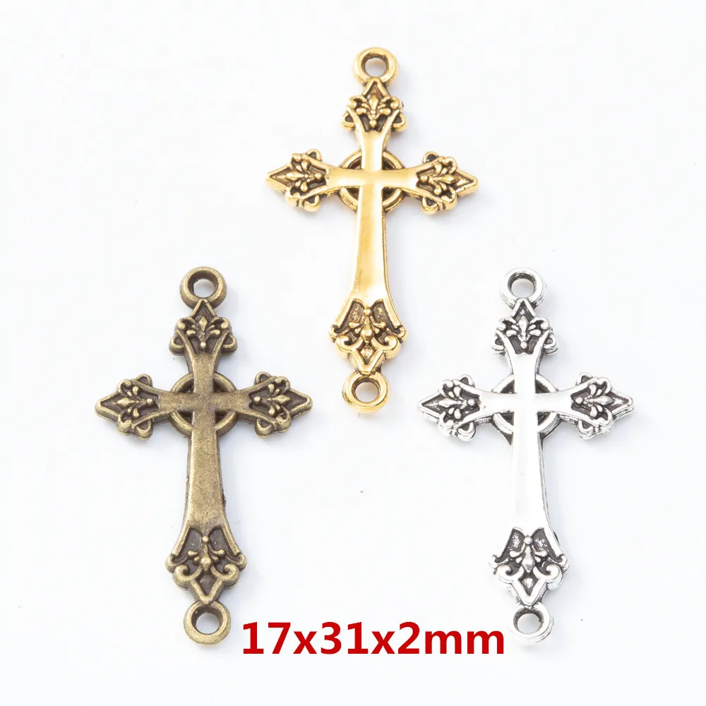 30pcsVintagecrosszincalloycharmspendantDIYBraceletNecklace