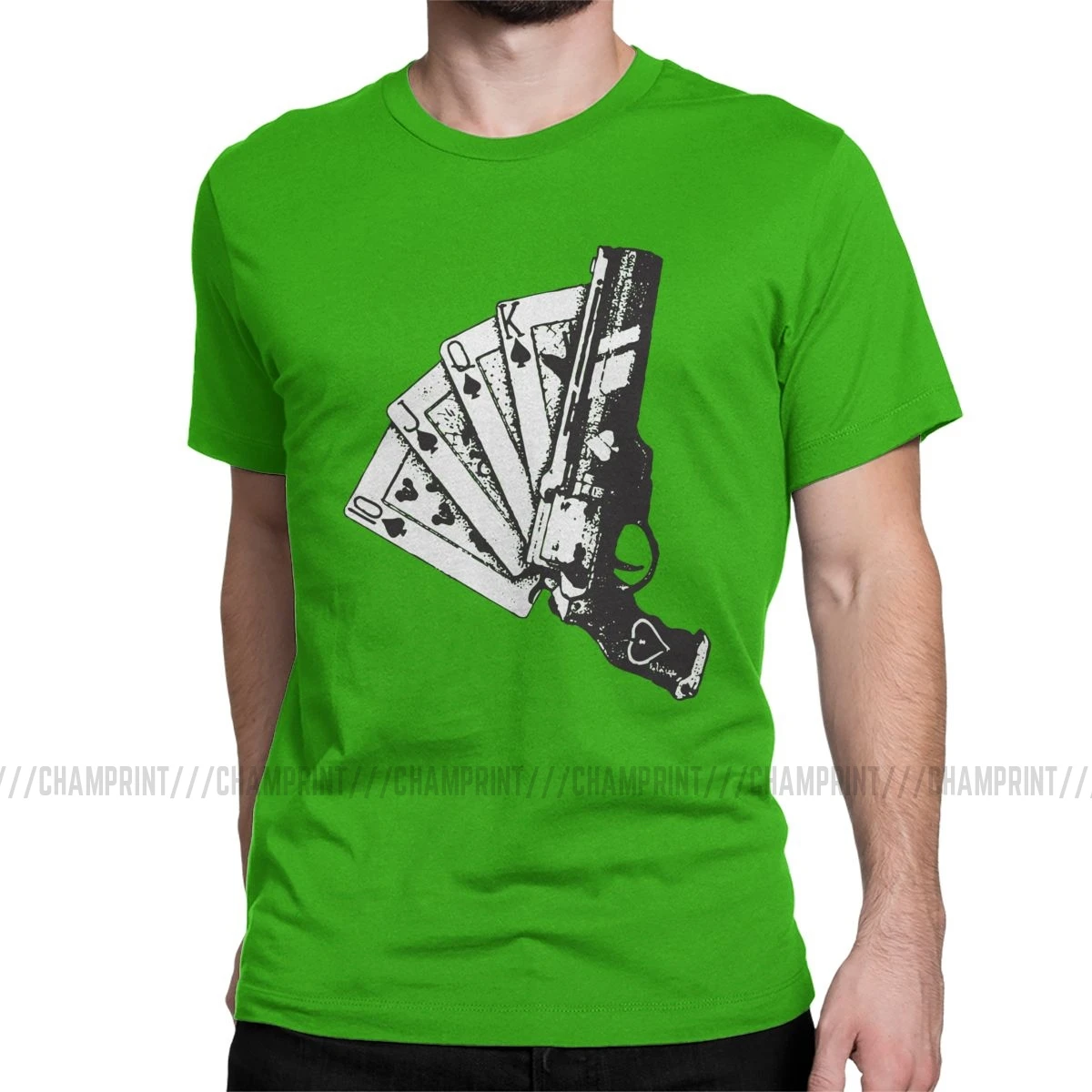 Ace Of Spades Destiny, Мужская футболка, Cayde 6, игра, потрясающая футболка, короткий рукав, круглый вырез, футболка, хлопок, идея подарка - Цвет: Зеленый