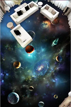 

[Self-Adhesive] 3D Cosmic Planet 74135 Floor Wallpaper Mural Wall Print Decal Wall Murals