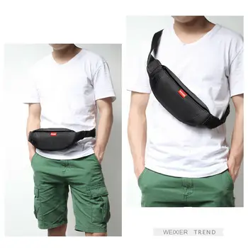 

Men's Multi-function Waist Bag Zipper Asjustable Solid Chest Bag Sports Shoulder Bag Crossbody Bags