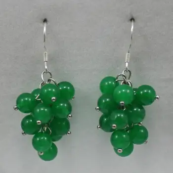 

Hot Sell Latest Grape-shape Natural jade Earring