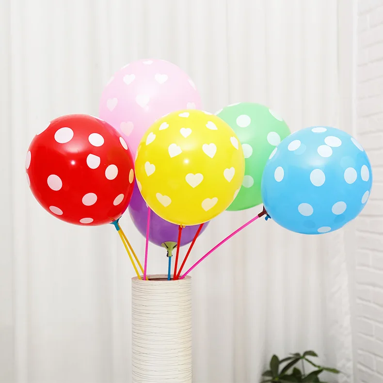 12-дюймовый пунктирной линии шар толщиной в горошек шар круговой воздушный шар в горошек с годовалого возраста на день рождения декоративный шарик