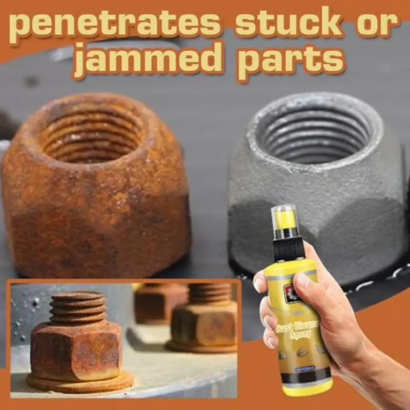 120ml Rust Remover Window Rust Inhibitor Wheel Hub Screw Derusting Spray For Derusting Metal Parts Car Maintenance Cleaning