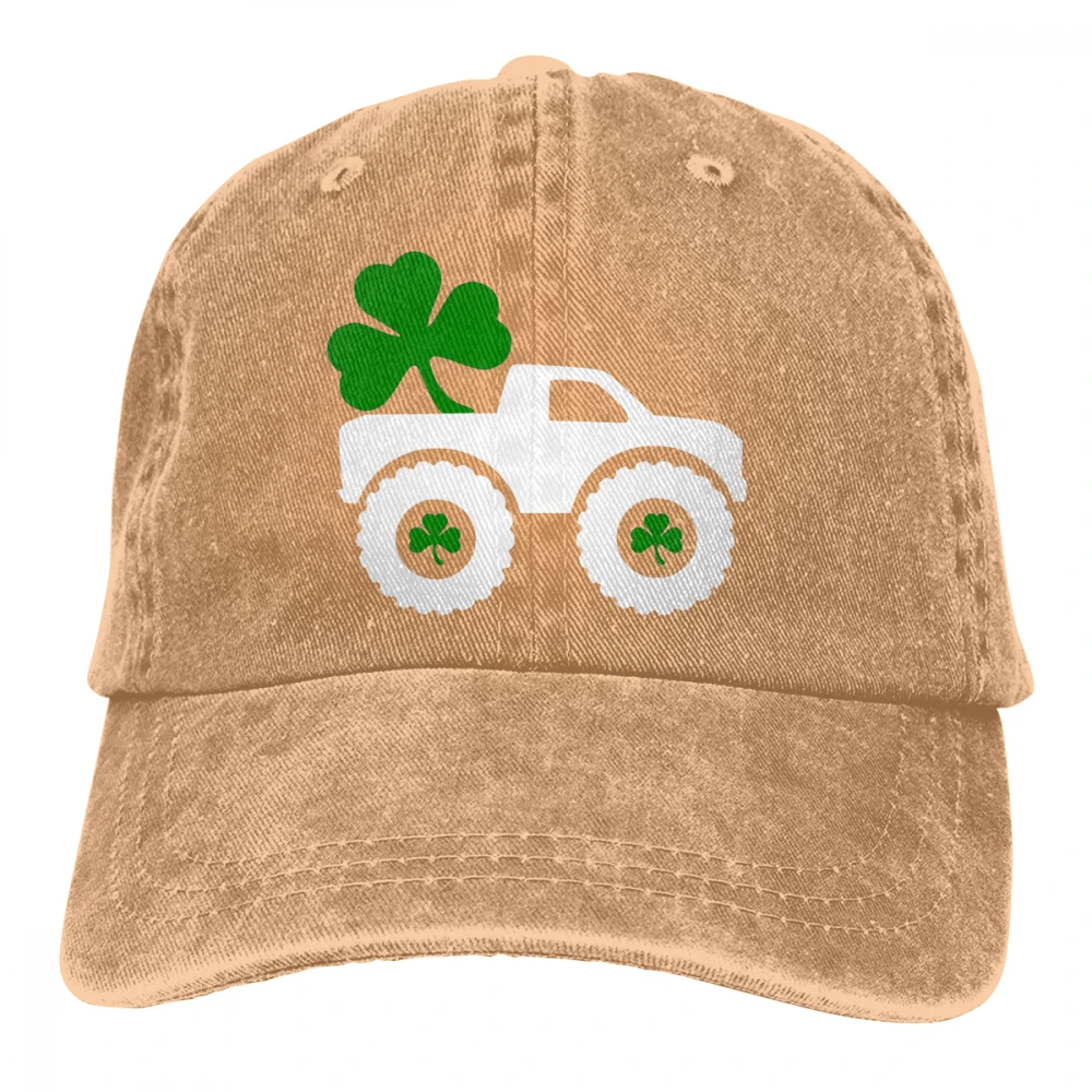 Shamrock грузовик Casquette черный унисекс Мужские Женские джинсовые бейсболка с ремешком кепки Регулируемый Гольф папа шляпа - Цвет: Хаки