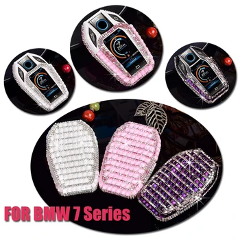 

Shiny Rhinestone Remote Smart Display Key Case Cover For BMW 7 Series I12 G12 G11 G20