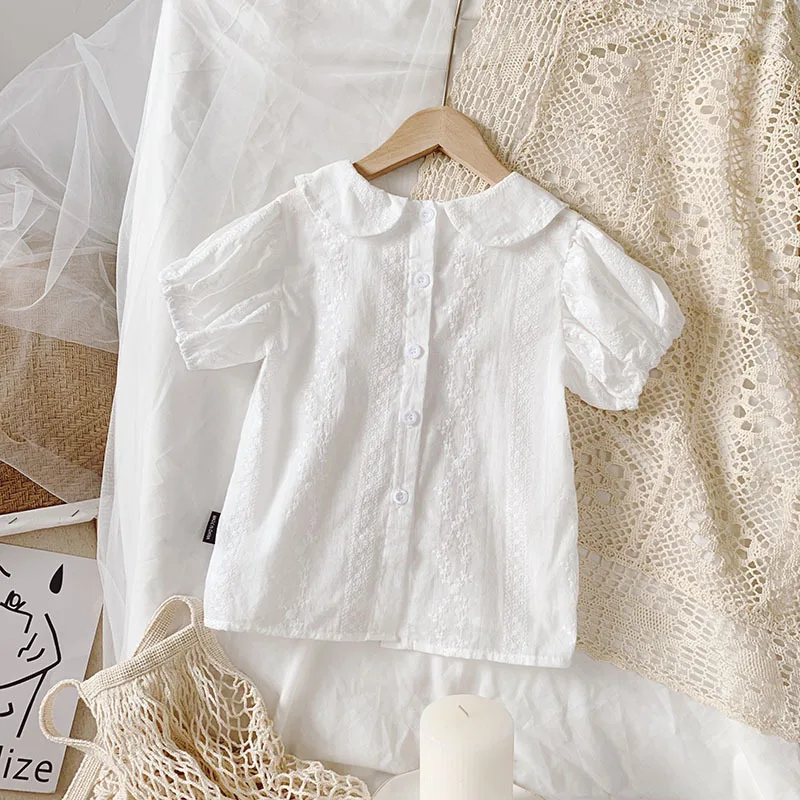 Girl Cute Summer Blouse Kids Children Short Sleeve Shirt