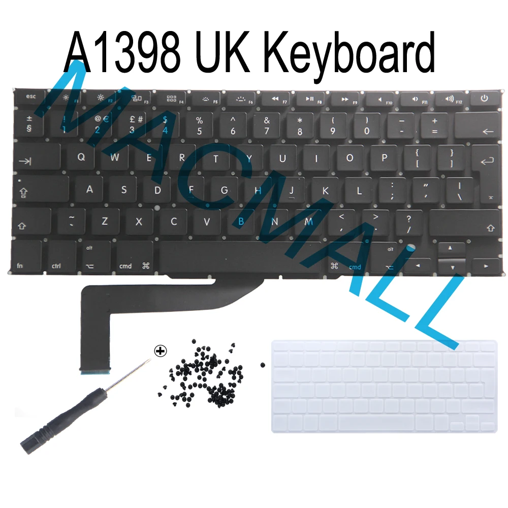 Novità Per Macbook Pro Retina 15 "A1398 Sostituzione Uk Viti Coperchio Tastiera Tastiera 2012 2013 2014 2015 Anno