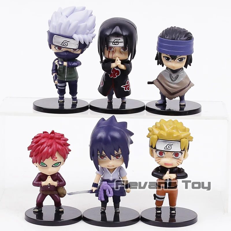 Naruto Shippuden Naruto Хината Сакура Наруто Узумаки Гаара Джирайя Какаши ПВХ Коллекционные Фигурки игрушки 6 шт./компл - Color: B